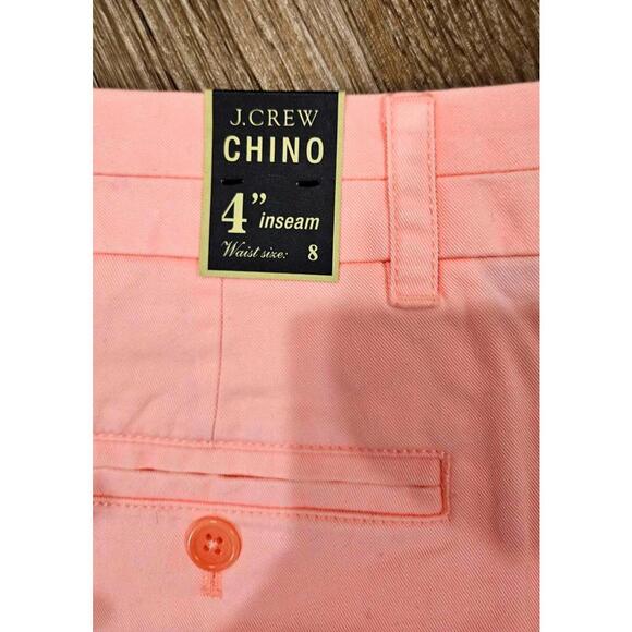 J.Crew Women's Chino Shorts 4" Inseam Size 8 Pink - Picture 2 of 5